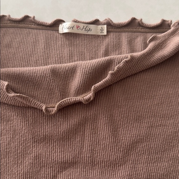 Heart Hips Taupe Ruffled Top - Picture 3 of 3